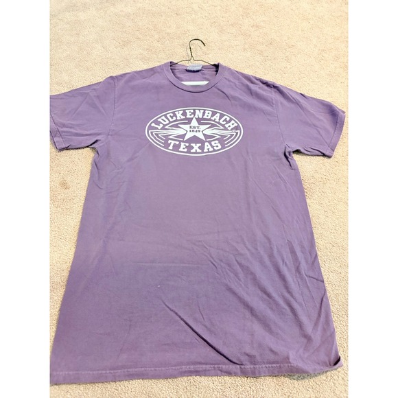 Comfort Colors Other - Luckenbach Texas T-Shirt Mens Medium Purple Comfort Colors Graphic Tee Est 1849